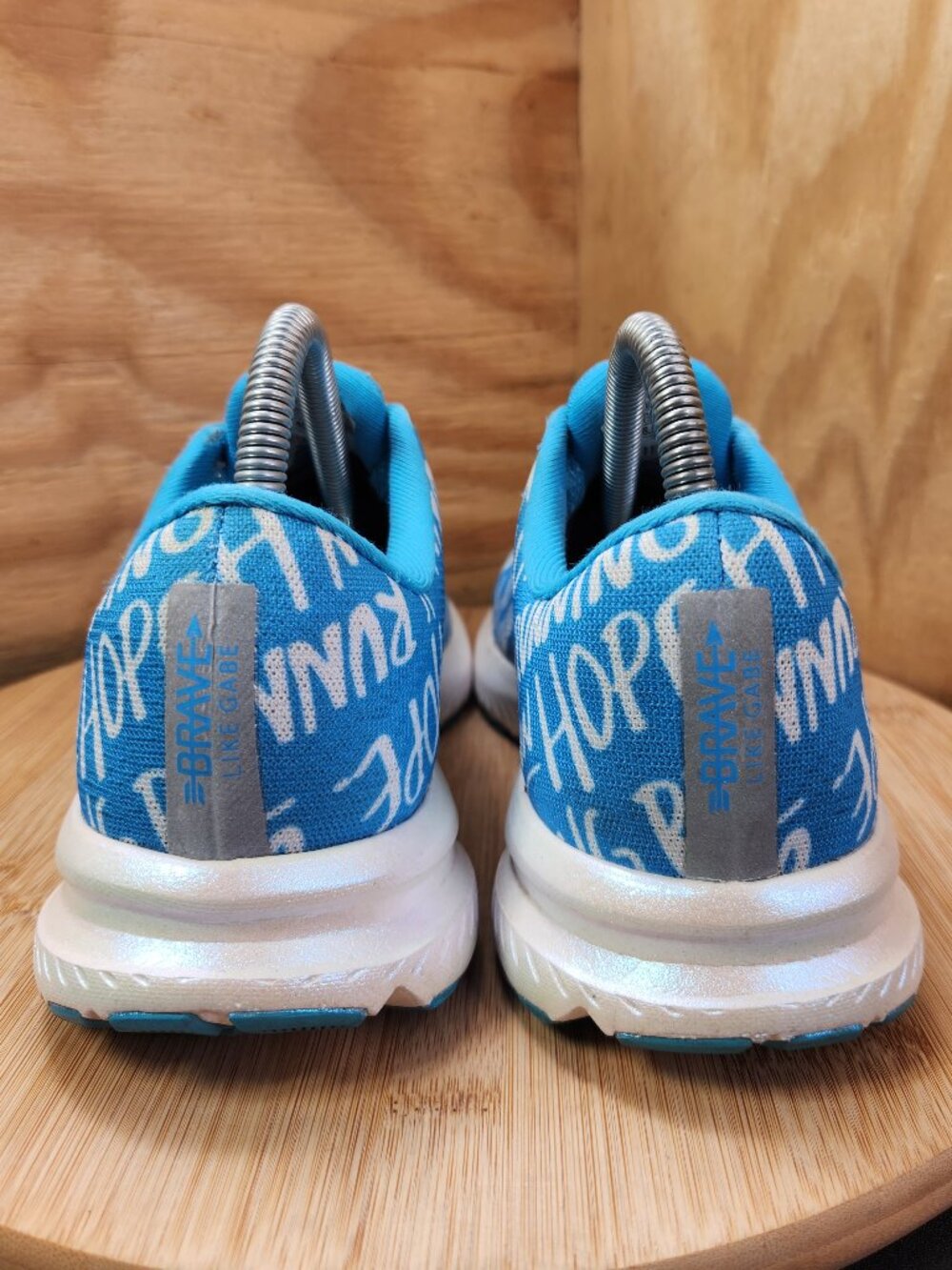 Brooks Launch 7 Womens Blue Running On Hope Brave Like Gabe Shoes Size 8.5 - Picture 5 of 9